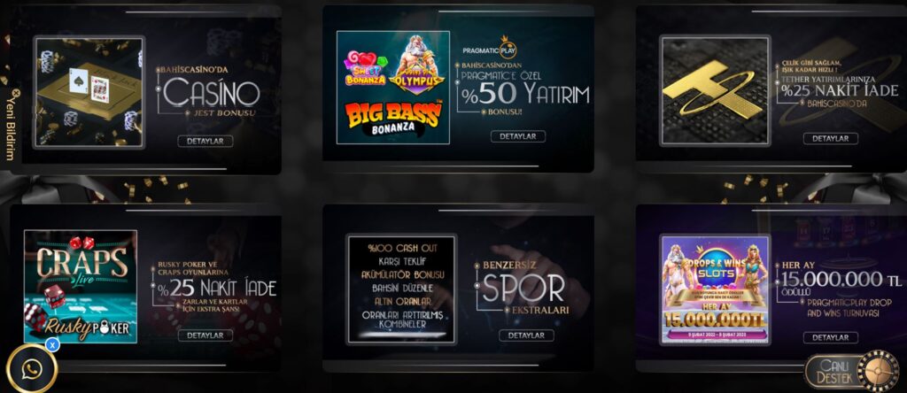 bahiscasino yatırım bonusları